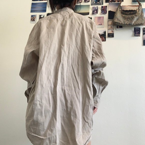 Vintage Tommy Hilfiger Khaki Button Down Shirt - Picture 7 of 8
